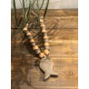 collier faïence brut poisson ( brun / terracotta )